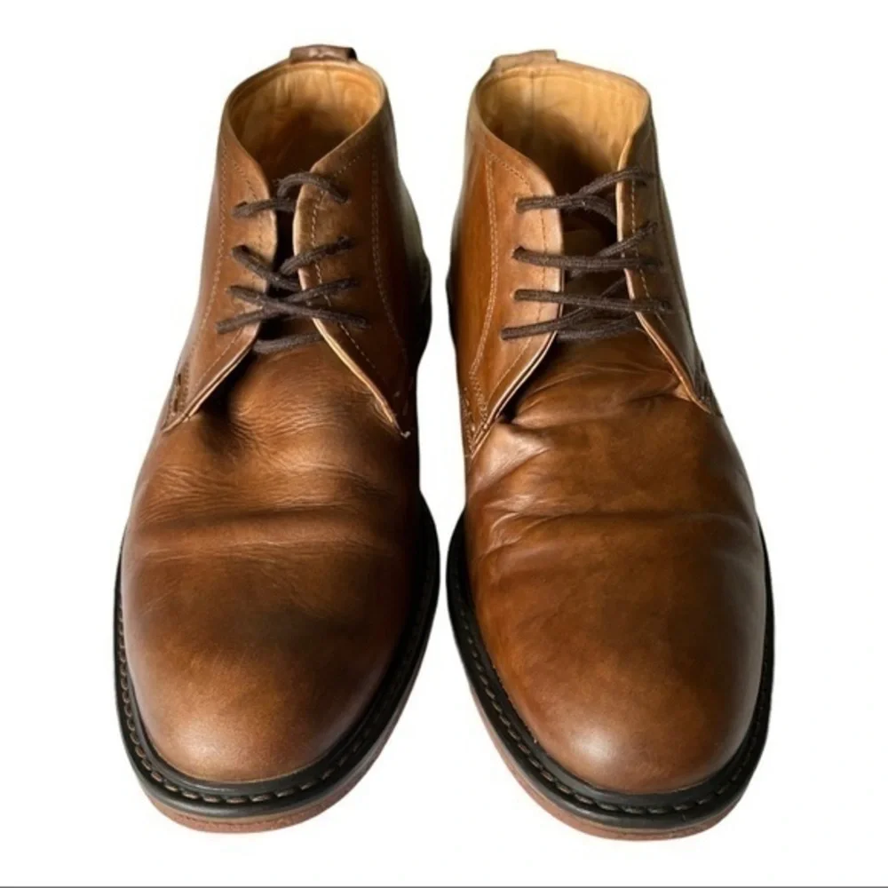 GBX Men Brown Lace Chukka Boots Size 9.5D